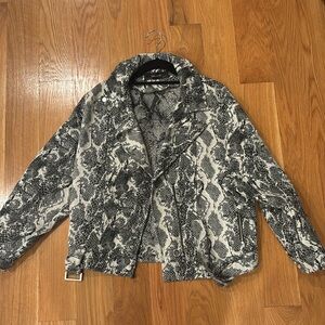 Snake skin moto jacket
